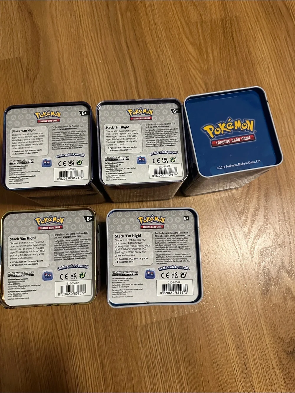 Pokémon Trading Card Game Metal Storage Tin - EMPTY BOXES ONLY